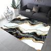 Black White Gold Marble Area Rug Modern Home Decor Home Decor Living Room Bedroom Vintage Pattern Design Non Slip Durable Rug