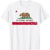Kalifornien Staatsflagge T-Shirt Distressed Cooles T-Shirt Patriotisches T-Shirt