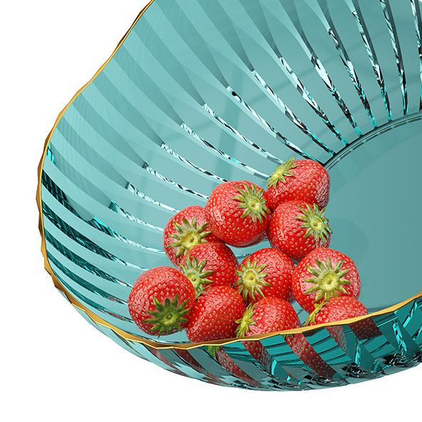 Light Luxury Transparent Fruit Plate Household Snacks Fruit Plate Living Room Coffee Table Candy Snack Plate Dry Fruit Box