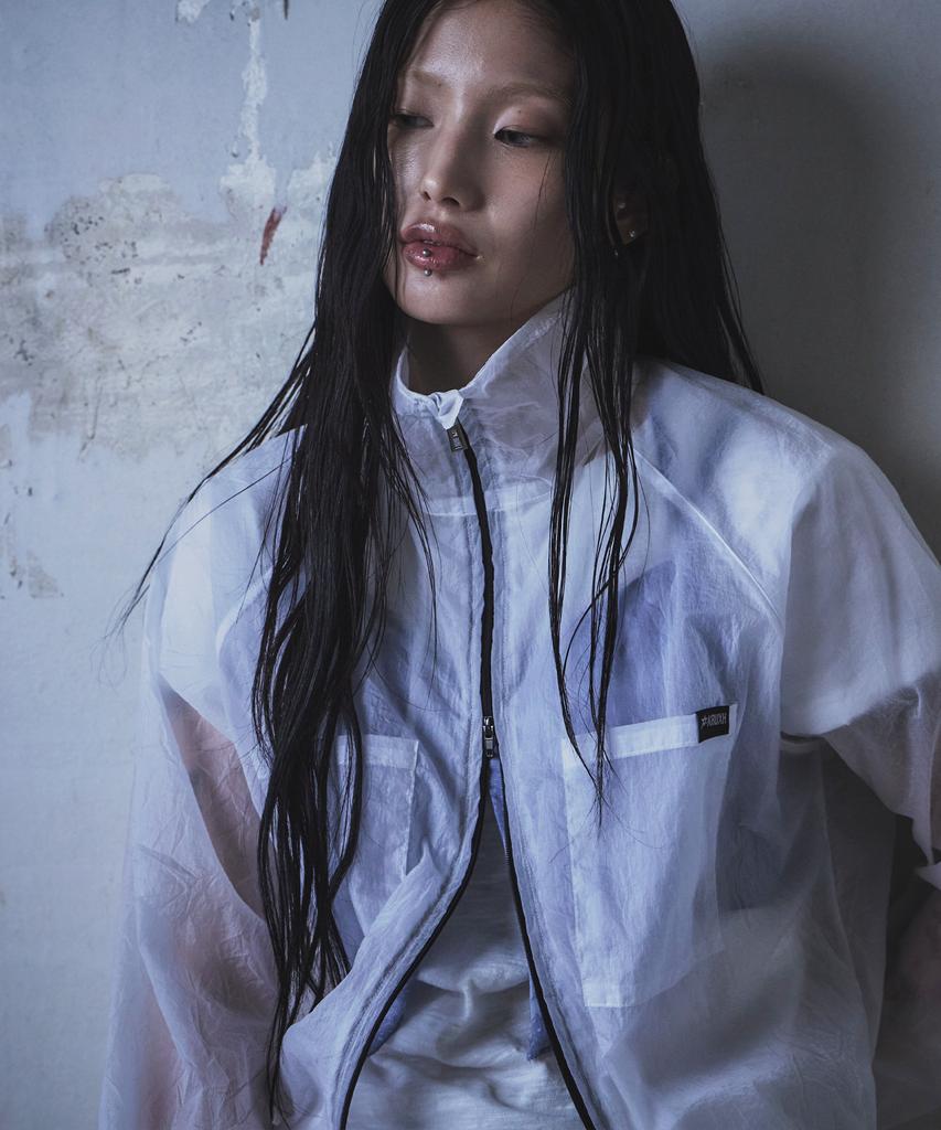 Kruxh Two-Way Zip-Up Air Shirt Cloud White