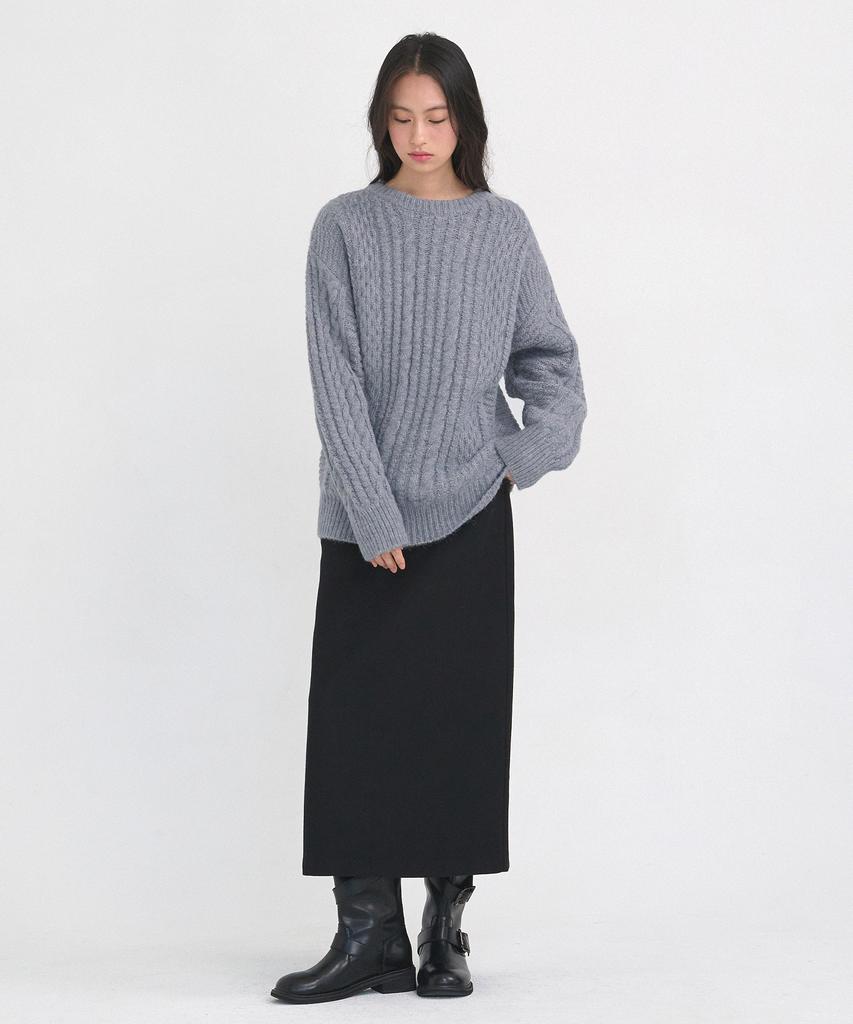 Micene Jessica Wool Long Skirt