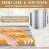 Baguette-Backform Antihaftbeschichtet für Französisches Brot Backen Hitzebeständig Perforiert 4 Laibe Laib Backform Baguetteblech Backwerkzeug