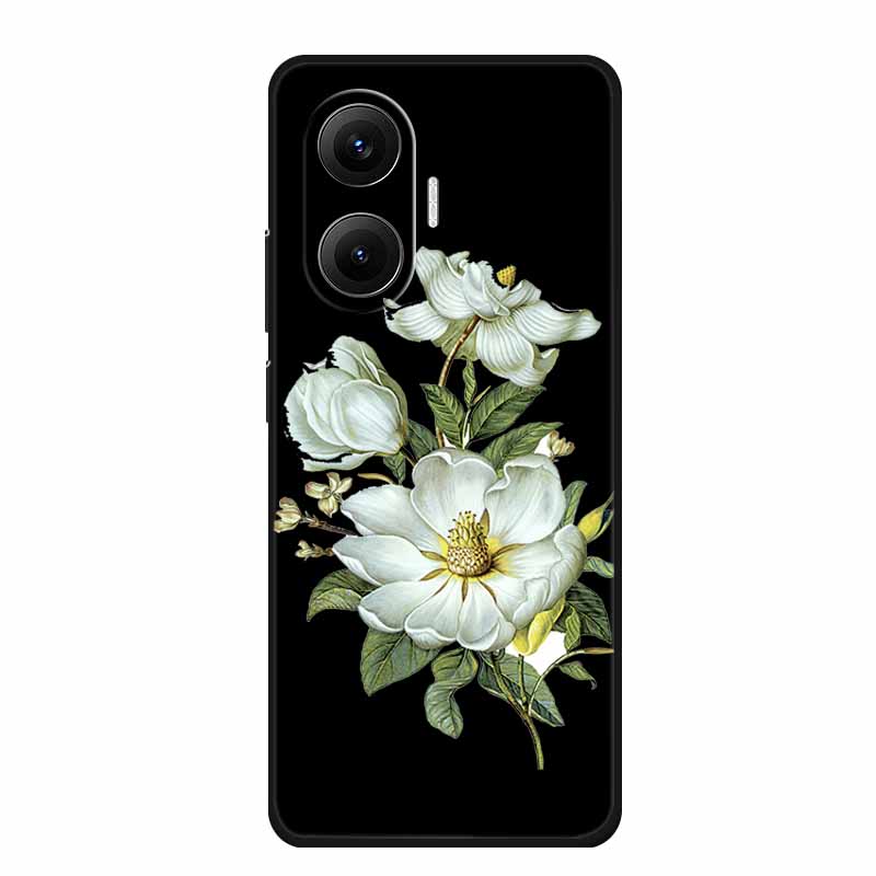 Black Silicone Case For Redmi Turbo 4 Pro A5 4G Case Cartoon Cat Soft Back Cover For Xiaomi Poco X7 Pro C71 Poco M7 4G Plus Case