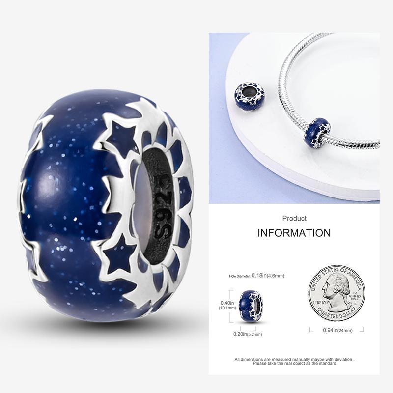 Latest In Star Moon Sun Charm Bead Elements Suitable For Pandach Authentic Bracelet Style Women Genuine Copper Pendant Piece Bead Components Jewelry