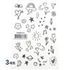 Facet Tattoo Sticker Sada 16 typů, Facet Tattoo 016, 3 sady