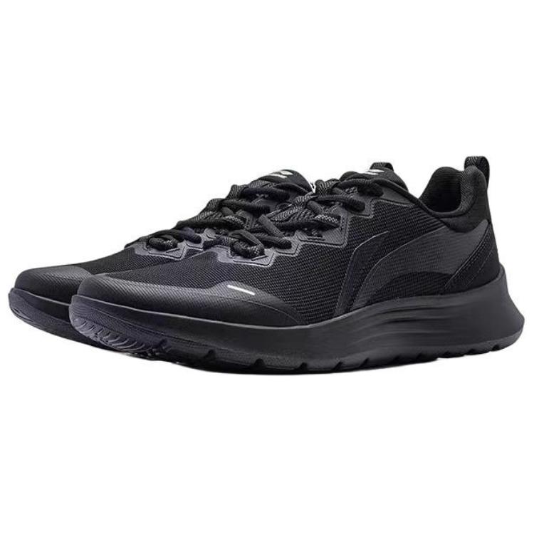 Li Ning Slip Resistant Abrasion Resistant Low Top Casual Running Shoes Women's Black ARSU114-1
