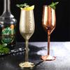 Elegant Gold Silver Stainless Steel Champagne Glasses Cocktail Glass Goblet Best Gift For Wedding Party Birthday Party Christmas
