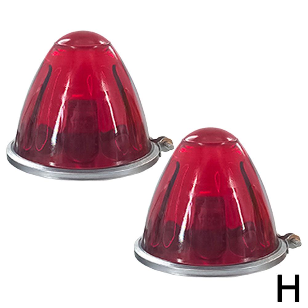 2Pcs Truck Flashing Lights 12V 24V LED Trailer Side Marker Lights Tractor Strobe Light White Amber Red Blue Green Van Bus RV