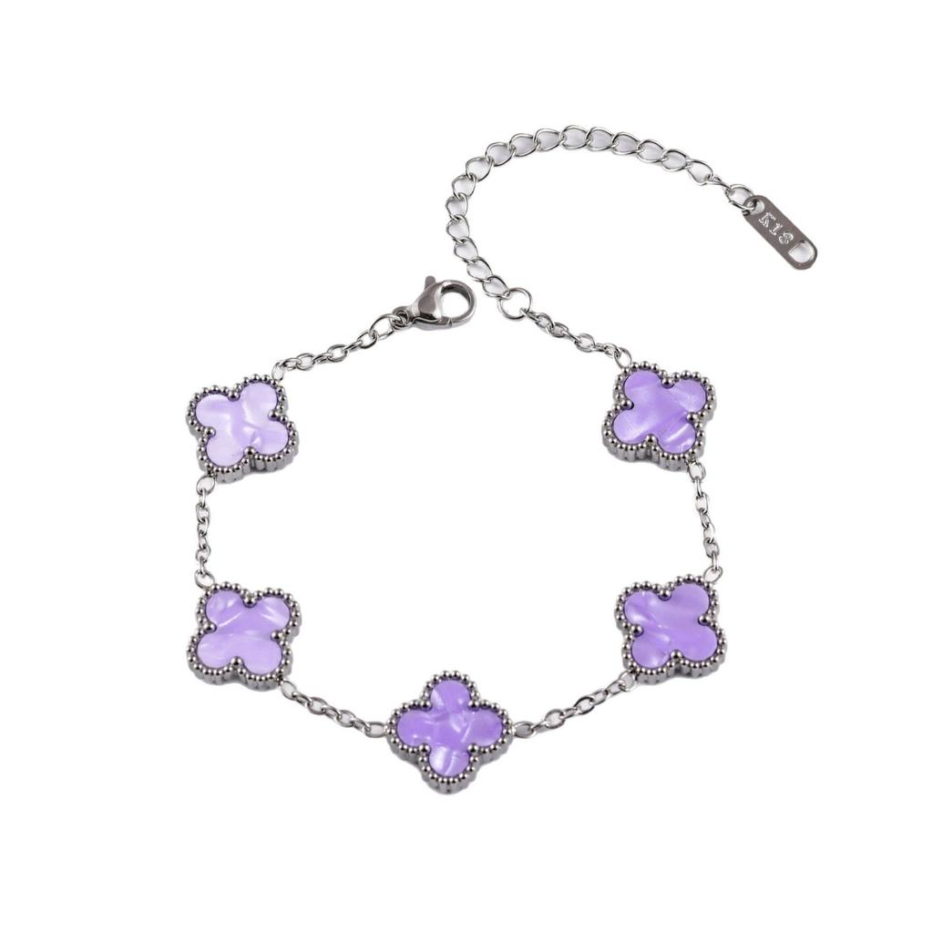 Klaverkleurige armband, modieuze en trendy sieraden, high-end accessoires