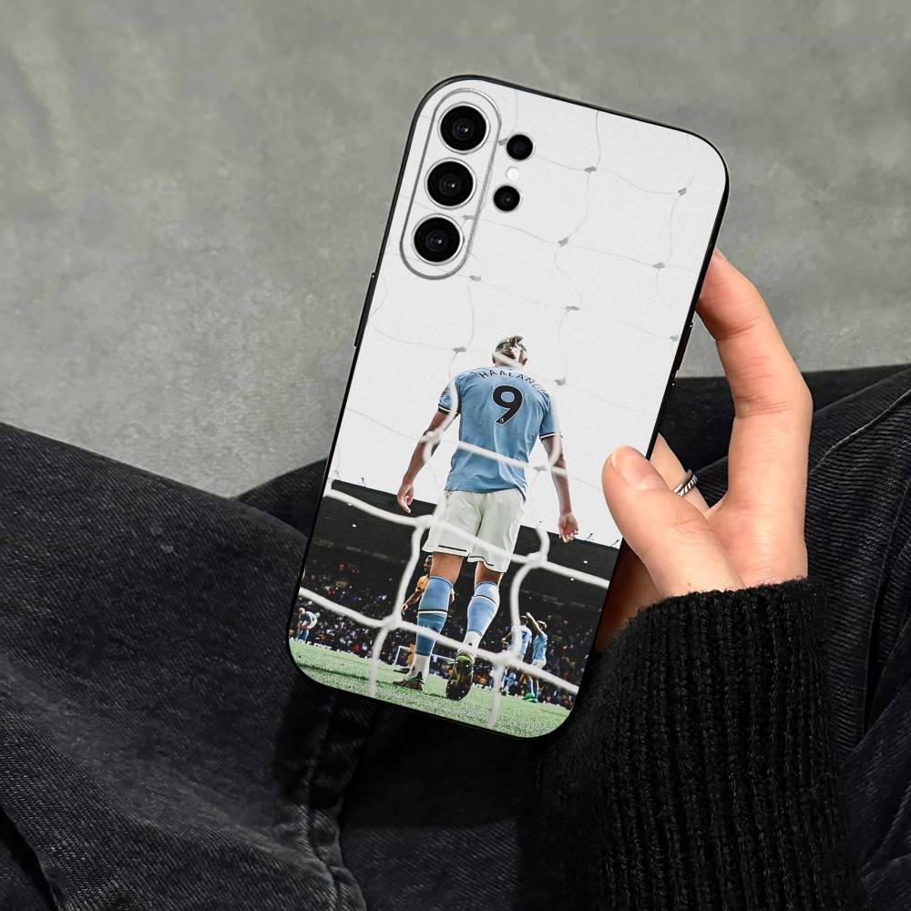 Fußballstar E-Erling H-Haaland Handyhülle Für Samsung S25,S24,S21,S22,S23,S30,Ultra,S20,Plus,Fe,Note,10,9,5G Schwarze Hülle