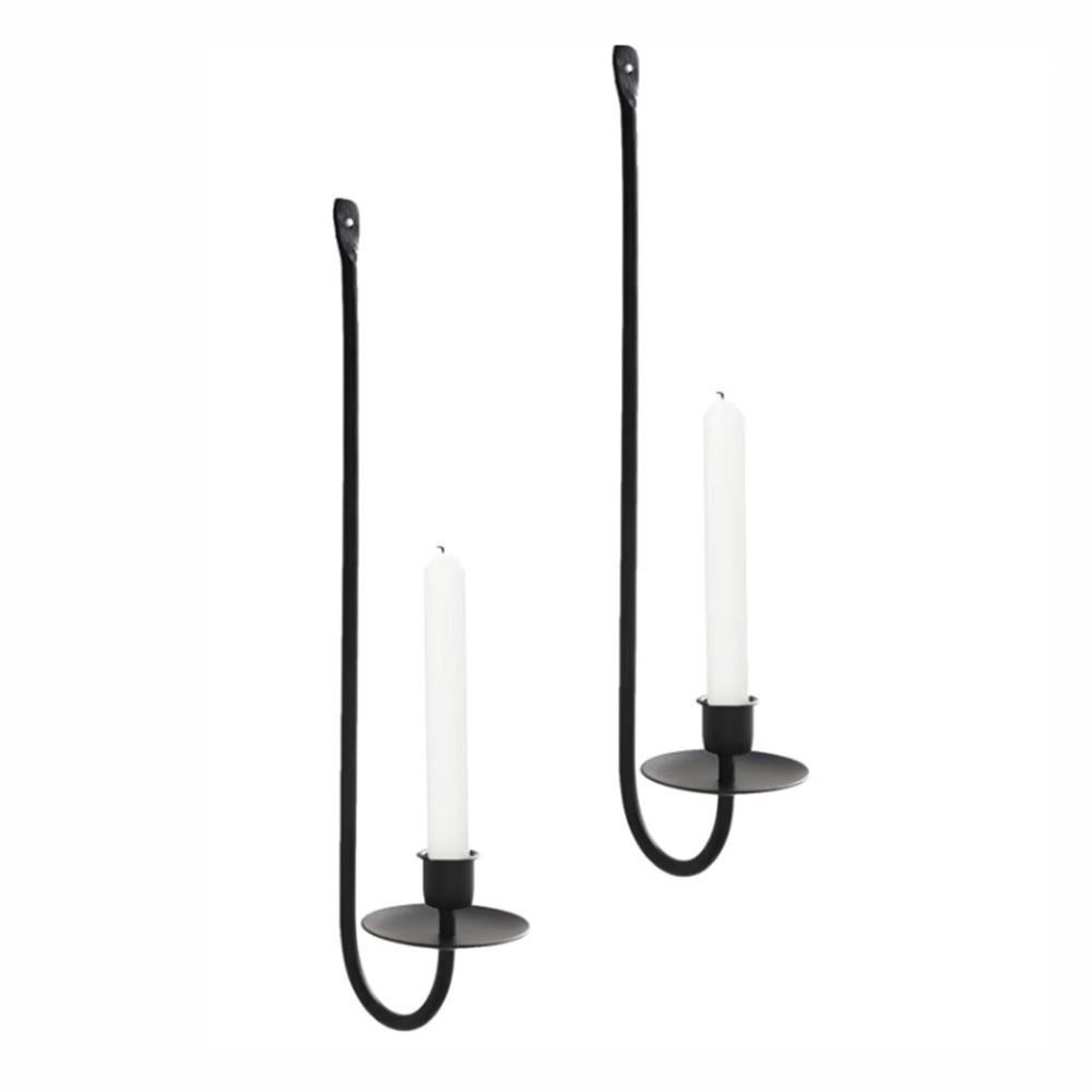 Minimalism Wall Mount Fireplace Candle Holder L-shape Metal Candlestick Holder Home Decoration Candle Stand Wedding Party