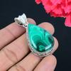 Malachite Gemstone Pendant Solid 925 Sterling Silver Pendant Jewelry Gift For Unisex