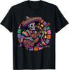 Dia De Los Muertos Skeleton Playing Guitar Sugar Skull Funny T-Shirt