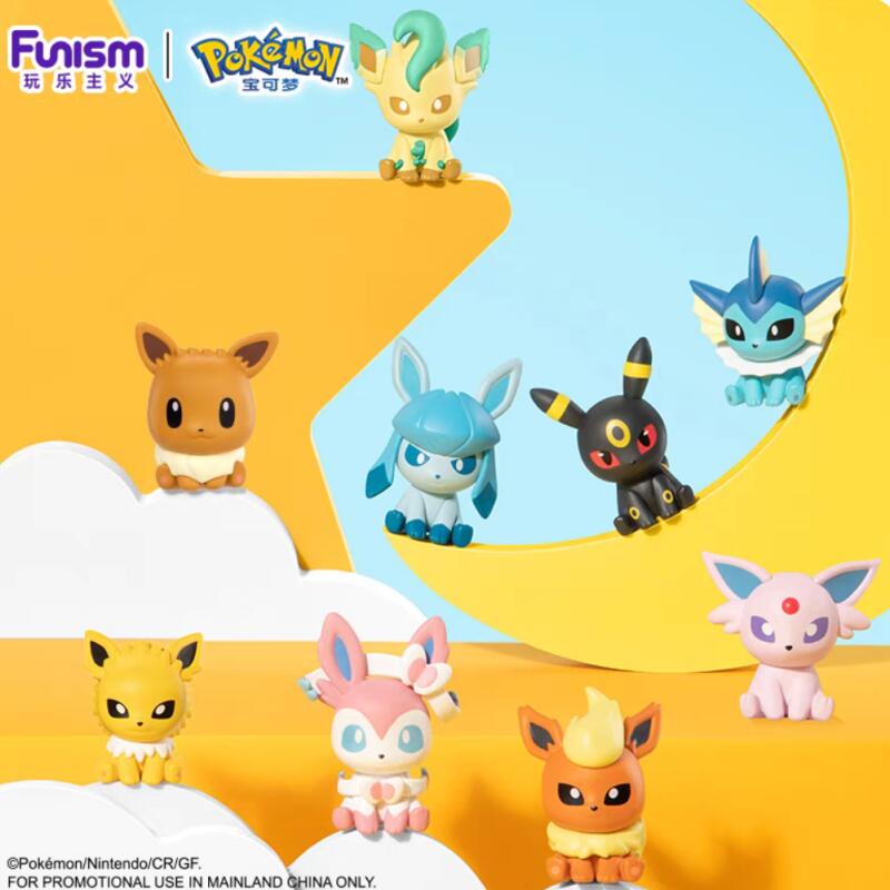 Funism Little Adventure 03 Dragonite Gengar Mewtwo Mew Jigglypuff Sylveon Anime Action Figure Model Toys Gift