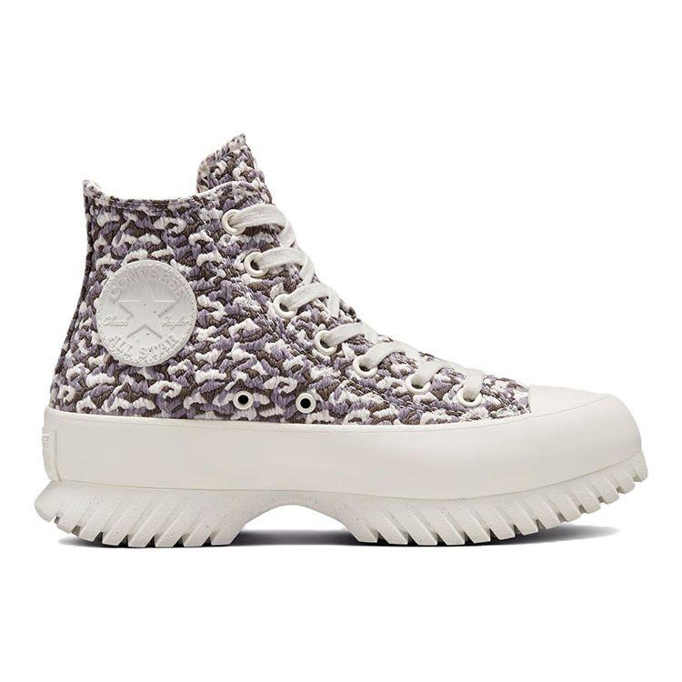 Converse Chuck Taylor All Star Lugged 2.0 Jacquard High Sand Dune Unisex Sneakers Brown Egret A00877C