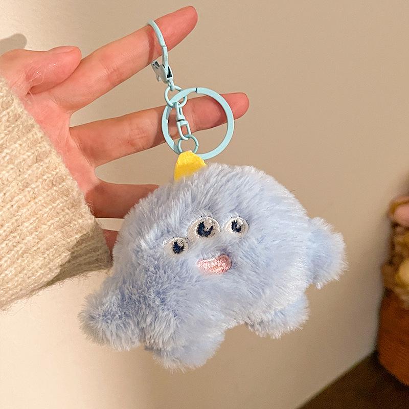 Cartoon Plush Monster Doll Keychain - Cute Prank Accessory & Small Gift