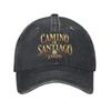 Camino De Santiago   Printed Cap for Unisex Women Cotton  Trucker Hat Daily Headwear Baseball Cap Adjustable