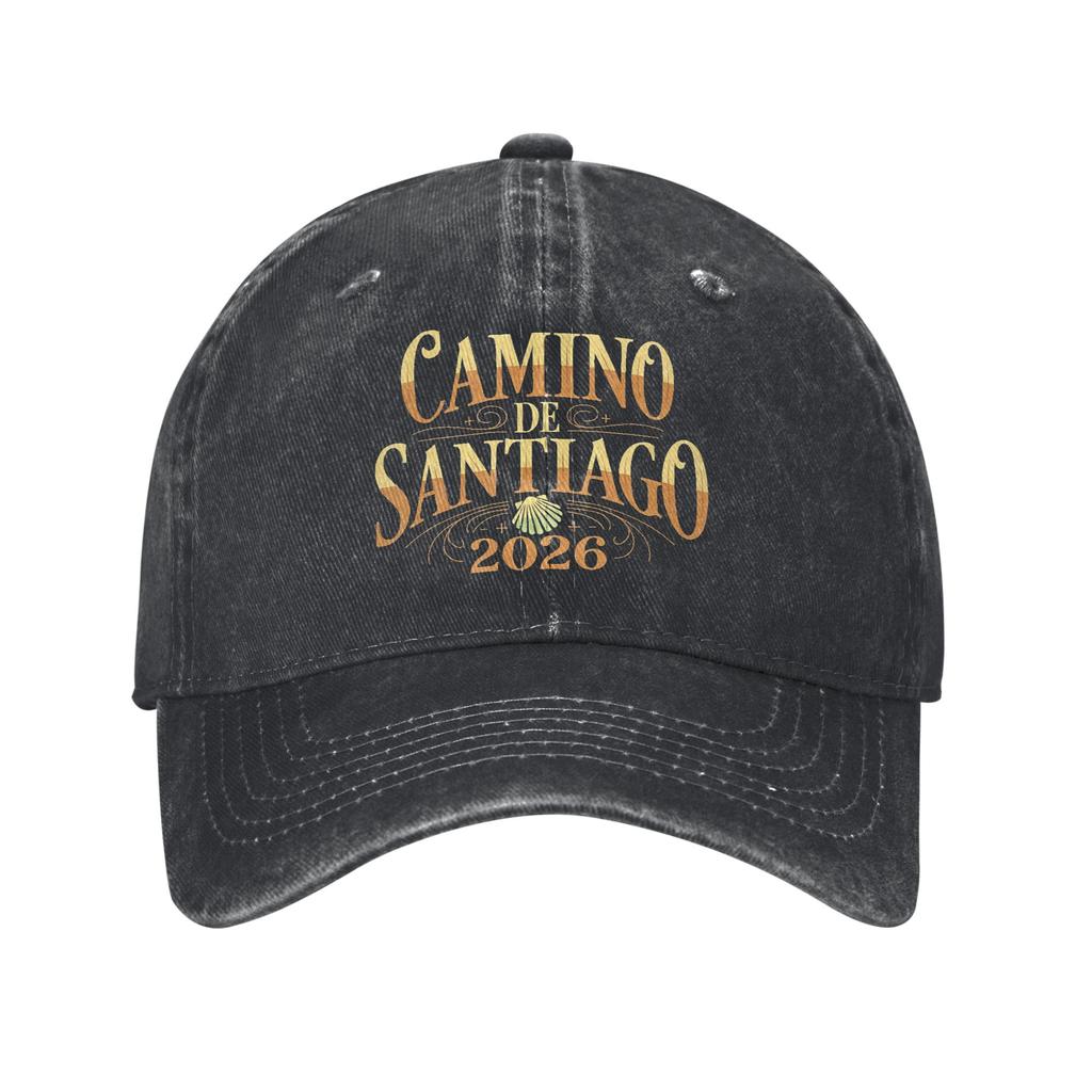 Camino De Santiago Printed Cap for Unisex Women Cotton Trucker Hat Daily Headwear Baseball Cap Adjustable