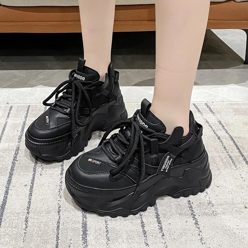 Mode Herbst frauen Turnschuhe Neue Atmungsaktive Hohe Plattform Schuhe Frau Damen Vulkanisieren Casual Chunky Turnschuhe Zapatillas Mujer 8CM