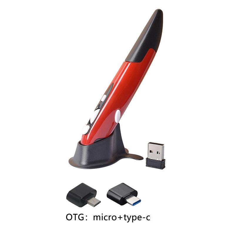 Souris sans fil style stylo 2,4 GHz réglable écriture manuscrite mini souris optique pour PC