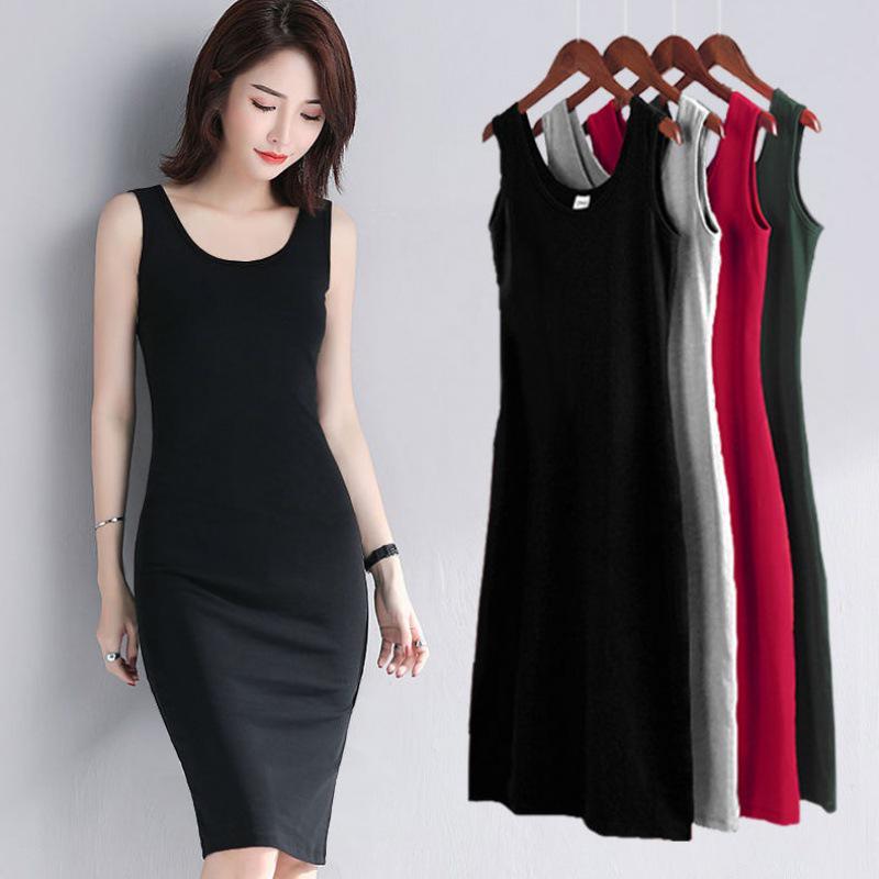 2026 Summer Plus Size Women's Long Suspender Vest Dress