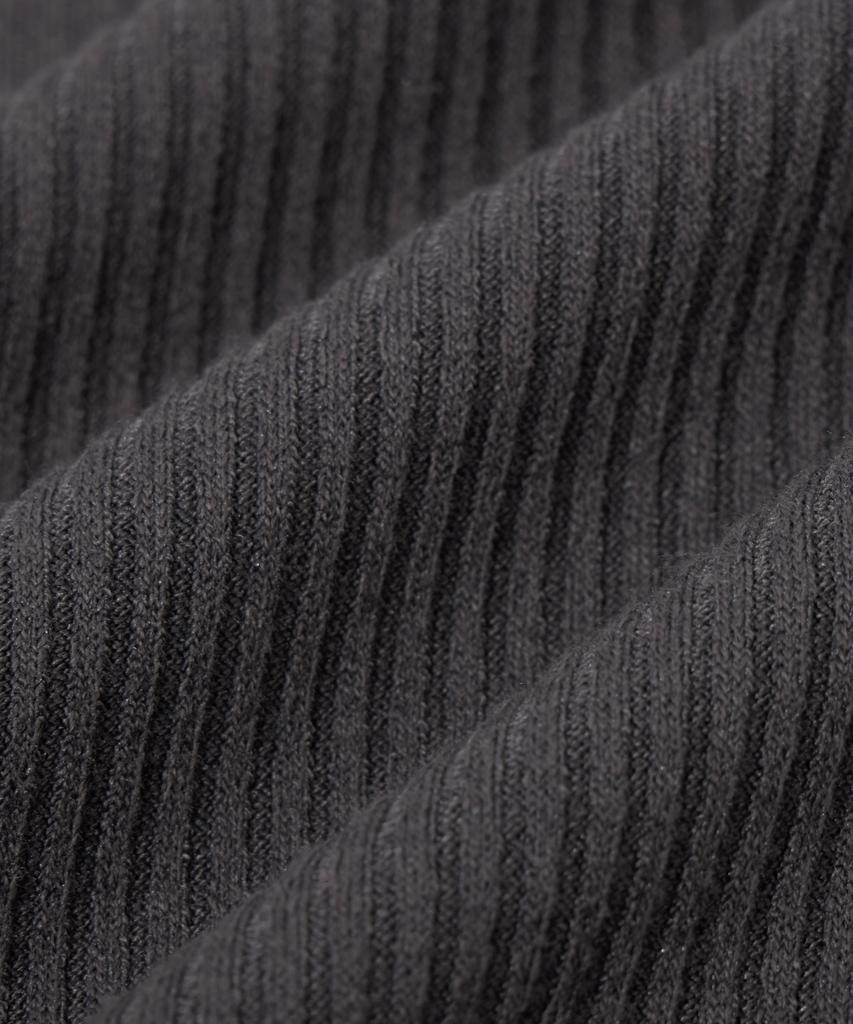 AGOD Soft Henley Neck Long Sleeve [Charcoal]