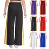 Liturgische Dansbroeken voor Meisjes: Metalen Patchwork Wijde Hoge Taille Elastische Tailleband Losse Broek voor Kerkelijke Ceremonie Optreden