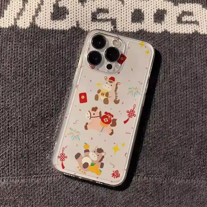 2026 Ingot Pony Is Suitable for Apple 17 Transparent Mobile Phone Case 16promax1514 Xiaomi Huawei Ultra-thin All-inclusive.