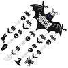 Ornamento Portátil de Morcego de Papel Fácil Instalação Decorações de Janela e Parede para Halloween para Casa Escritório Festa