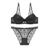 Sexy V-breasted Women Deep Cover Sexy Lace Gather Bra Underwear Thin Under Thick Underwear Suit Women