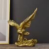 Żywica Złoty Orzeł Statua Sztuka Zwierzę Model Kolekcja Ozdoba Dom Biuro Pulpit Feng Shui Dekoracja Figurki