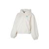 Letter Print Hooded Warm Casual Fleece Jacket Women Jackets White 625194-65