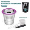 Reusable K Cup Stainless Steel Coffee Capsule Cup Coffee Bag Filter With Brush Spoon
