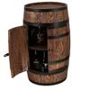 Wine Rack - Creative Cooper - Wooden Barrel with Doors, Alcohol Rack, 80x50 Cm, Wenge