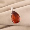 Madeira Citrine Gemstone Silver Pendant 1.6" , 925 Sterling Silver Handmade Pendant, Women Wedding Jewelry, Valentine's Day Gift For Her PP-67-6