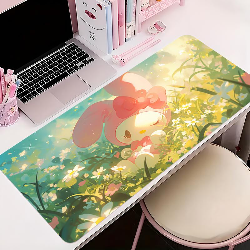 Pink My Mmelody Anime Mousepad Cartoon Cute Kawaii Mouse Pad Soft Keyboard Pad Pc Accessories Table Mat Gaming Cabinet Carpet