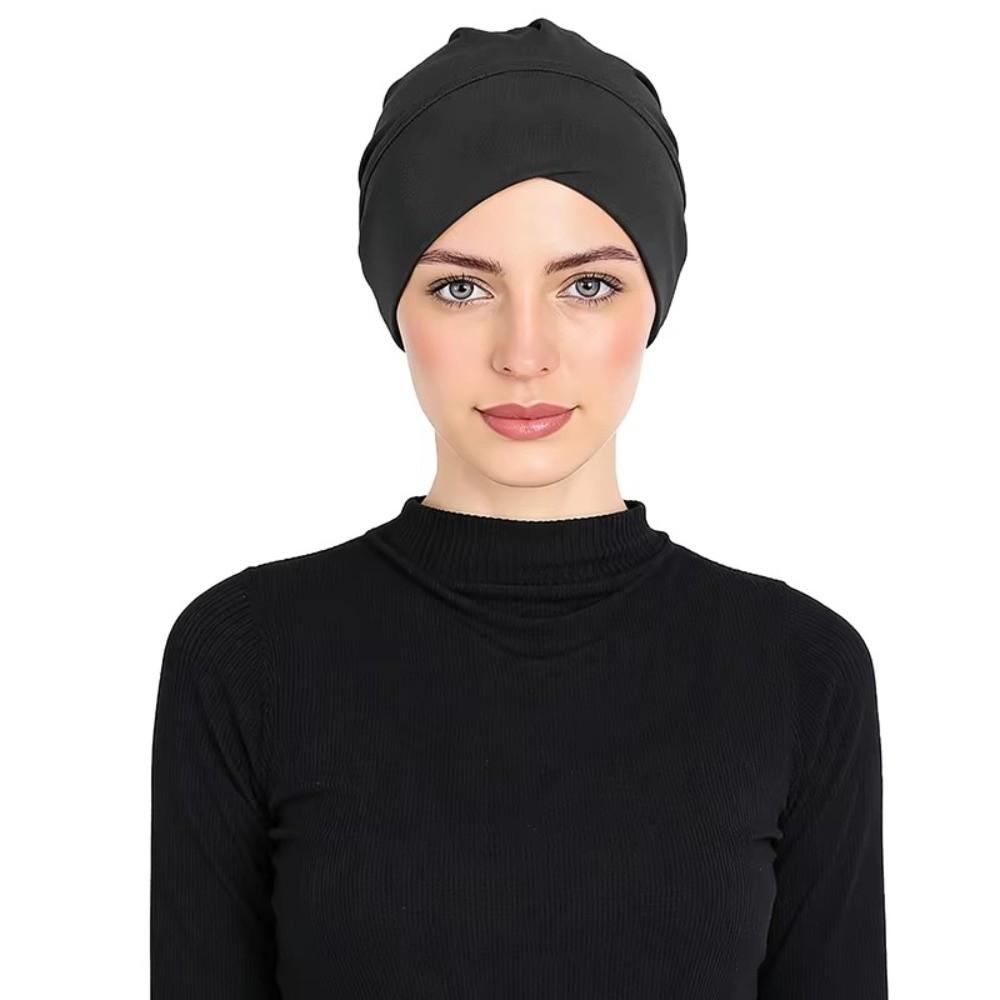 Weiche Modal-Hijab-Kappen Elastische Krebs-Chemo-Hut Neues Islamisches Stirnband Damen Kopfbedeckung