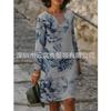 JPNTKY Fashion Autumn Winter Long Sleeve V-Neck Casual Dresses