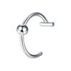 1 Stück Edelstahl Fake Nasenring Hoop Septum Ringe C-Clip Lippenring Ohrring Fake Nasenpiercing Damen Körperschmuck Nicht durchbohrt CLE