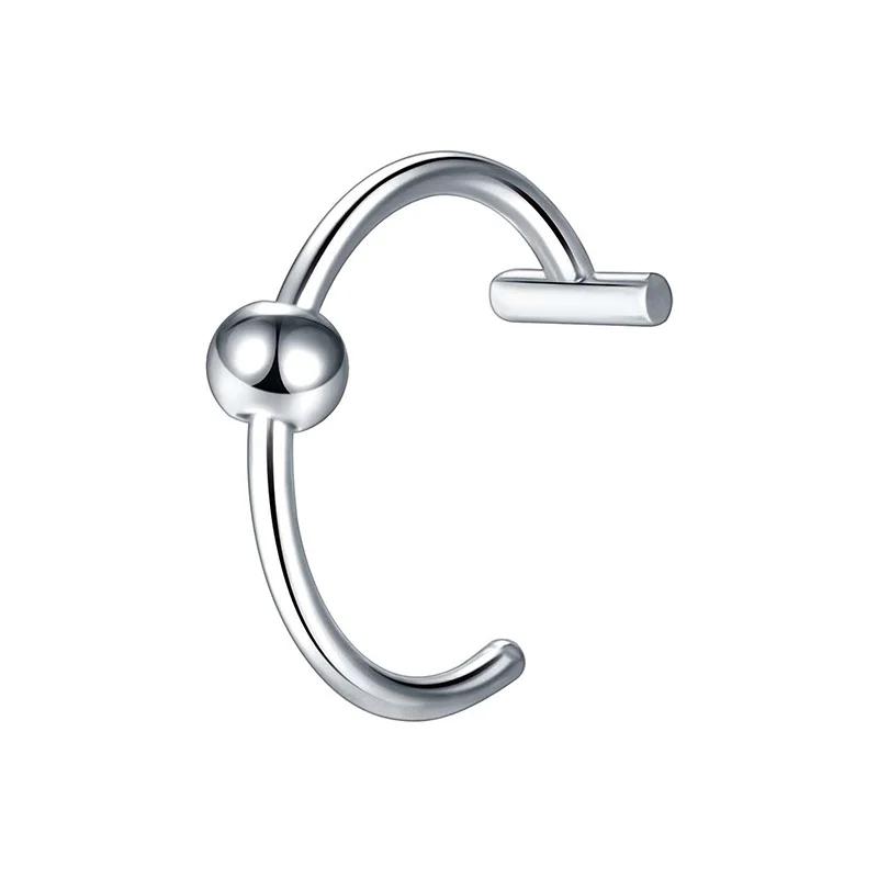 1 Stück Edelstahl Fake Nasenring Hoop Septum Ringe C-Clip Lippenring Ohrring Fake Nasenpiercing Damen Körperschmuck Nicht durchbohrt CLE