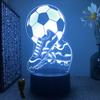 3D Fußballlampe Illusion Kinder LED Nachtlicht Leuchtender Fußball Touch Nachtlicht Kinderzimmer Dekoration Tischlampe Geschenke