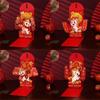 Red Color New Year Red Envelope Pulling Design Folding 3D 3D Red Packet Creative Traditional Blessing CNY Red Envelope