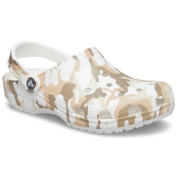 Crocs Classic Printed Camo Clog Unisex White Multi 206454-94S