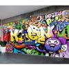 3D Graffiti Wallpaper Murals European-Style Graffiti Murals, Suitable for Bedroom Living Room Wallpaper