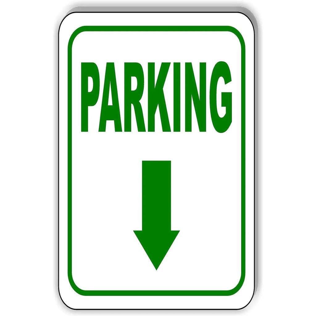 D Flat Metal Sign Funny Vintage Tin Sign Set Parking Warning Humor Wall Art Home Garden Decor