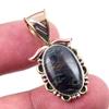 Natural Pietersite Gemstone 925 Solid Sterling Silver TwoTone Pendant 1.25" o8Y36