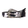 Antique Cow Pattern Belt with Engraved Buckles Decoraitve Waist Belt Winter Waistband For WOmen Girl Fashion Accessories
