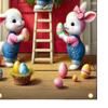 Easter Door Banner Spring Bunny Carrot Eggs Porch Sign Large Front Door Wall Backdrop for Indoor Outdoor Spring Party Decoration Photo Booth Props