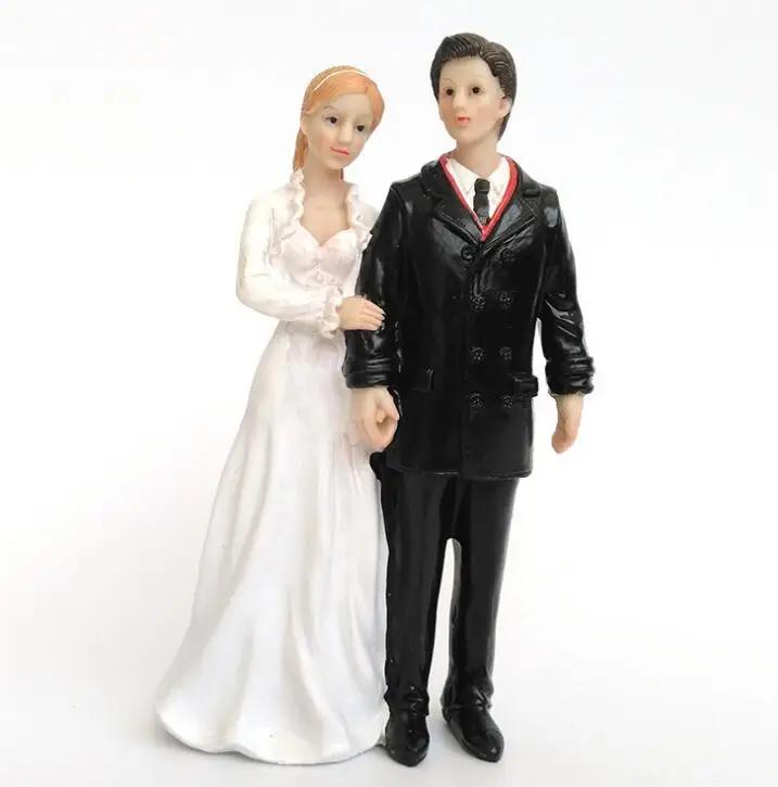 Topper divertenti per torta nuziale Bambole Romantici Sposi Figure Stand Topper Decorazioni Forniture Sposarsi Statuetta in Resina