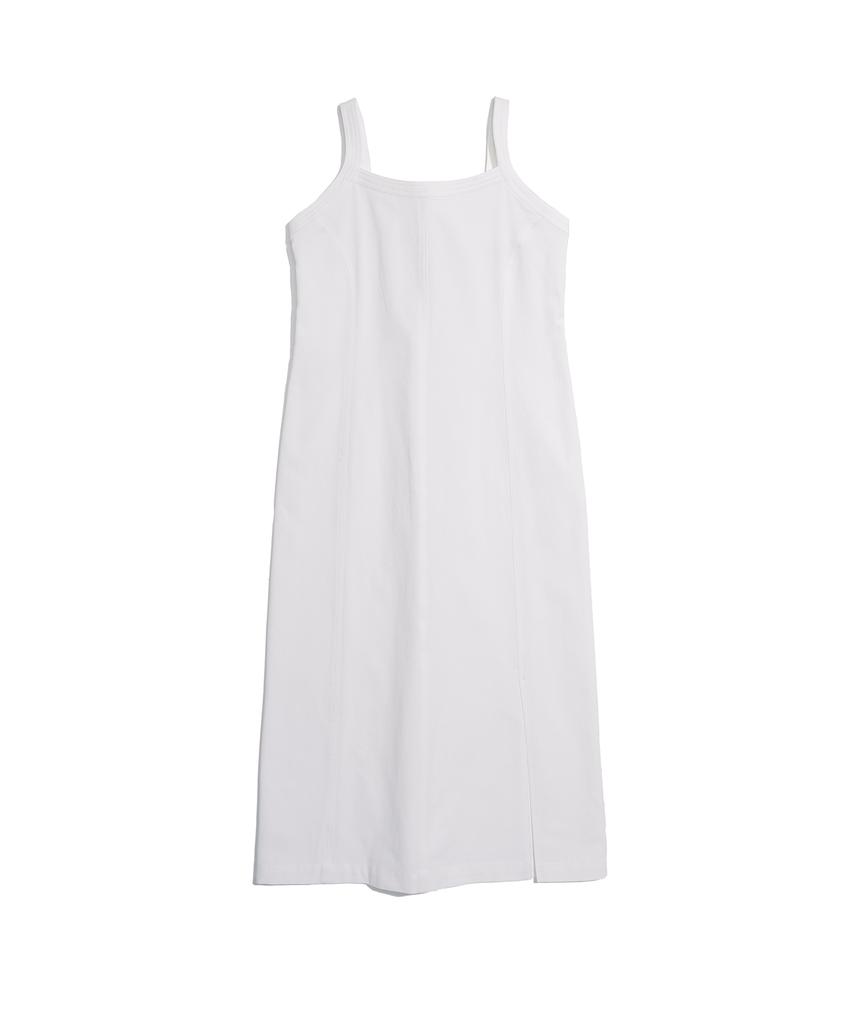 Hardcore Happiness Basic Slit Long Dress_White